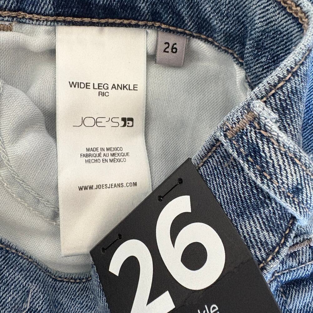 NWT JOE'S JEANS Panama Jeans - High Waist Wide Leg - Ankle Cuffed - Size 26 - Picture 4 of 7